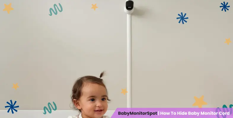 Hidden baby monitor cords in the nursery